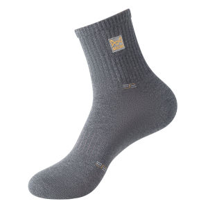 MiiOW | Mens Mid-Calf Cotton Socks Breathable Antibacterial Moisture Wicking Anti-Odor Thick Warm Sports Socks For Autumn Winter