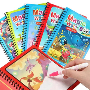 Magical Book Montessori Toys Reusable Coloring Book Magic Water Drawing Book Sensory Early Education for Children
