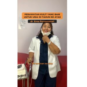 er-1 by dr. Erna Advanced Anti Aging Set 6 Pcs  - Paket Skincare Kerutan - Serum Night Cream Day Cream Sunscreen Facial Wash Cleanser Toner Wajah