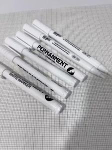 White Paint Pen for Rock PaintingStoneCeramicGlassWoodTireFabricMetalCanvas. Set of 3/6 Acrylic Paint White Marker