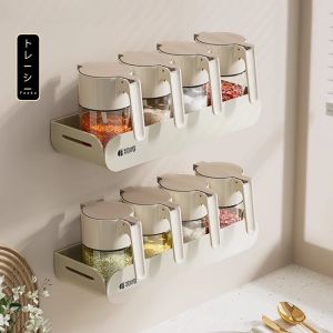 Lọ đựng gia vị thủy tinh 400 ml FEEKA chống ẩm hũ thủy tinh đựng gia vị cao cấp kèm thìa