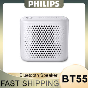 New Philips BT55 Bluetooth Speakers Indoor Portable Wireless Mini Loudspeaker Box HiFi Stereo Sound Subwoofer Party Music Player