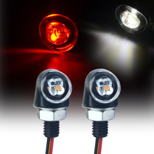 8mm Aluminium LED Turn Signal Lights Lamp Flasher Indicator DRL Brake Stop Lights For Cafe Racer Bobber Chopper Moto Accessories