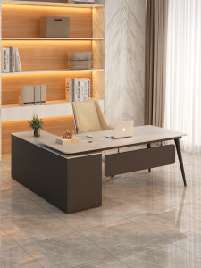 Sleek Modern Mini CEO Manager Desk Marble