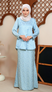 Butik By Zurina Kurung Moden Raya 2025 - Sutera Jacquard Kain Kipas Belakang