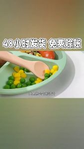3IN1 Baby Feeding Set Silicone Plate And Short Spoon Fork Set Makan Baby Kids Cutlery 分餐盘