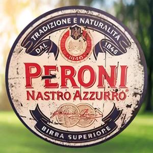 Biển Quảng Cáo Bia Peroni Nastro Azzurro Cổ Điển Hình Tròn Bằng Nhôm Trang Trí Tường 20.32cm Phong Cách Rustic Dùng Cho Quán Bar Quán Cà Phê Câu Lạc Bộ Ký Túc Xá Trang Trí Nhà Cửa Làm Bằng Thiếc Kim Loại.