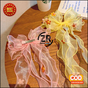 Jepit Rambut Anak Perempuan Korea Motif Pita Rumbai Bunga Aksesoris Fashion Kekinian Kualitas Import AK239 ZIORRA