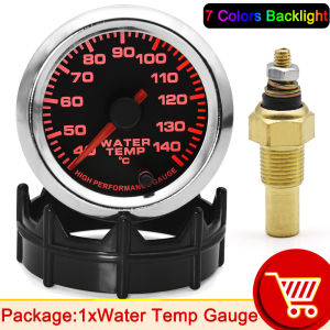 RYSJM | 52MM Oil Water Temperature Meter with Sensor 7 Colors Oil Pressure Gauges Turbo Boost Gauge for Car Racing Fuel AFR Meter Auto