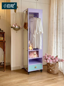 ZIGUAN | French Rotating Full Length Mirror with Clothing Hanger and Storage Function