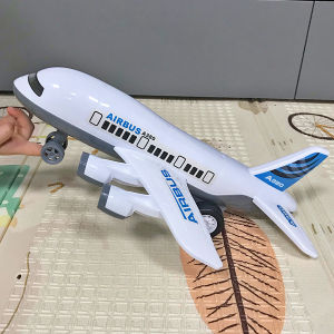 Childrens favorite white airplane toy kit large inertia airplane model self-assembled childrens Christmas gift