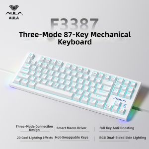 AULA | Wireless 3-mode Hot-swappable Mechanical Keyboard 87 Keys
