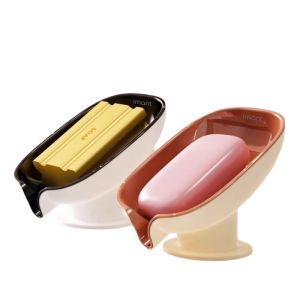 Drainage Soap Dish No Drilling Luxury Suction Cup Bathroom Soap Holder