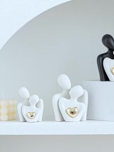 1Pc Romantic Love Embrace Statue Ornament Couples Embrace Each Other Set Home Bedroom Interior Decoration Valentines Day Gift