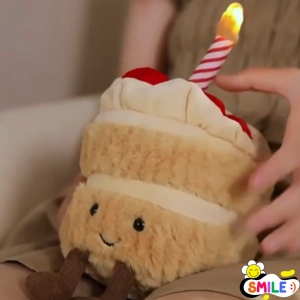 Smile😊 พร้อมส่ง💯 ตุ๊กตาเค้กวันเกิด HAPPY BIRTHDAY CAKE 🎂 มีไฟ LED มีเสียงเพลง ตุ๊กตา แหวน ของขวัญวันเกิด ตุ๊กตา เค้กตุ๊กตา