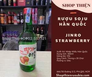 Sô Chu Soju Hàn Quốc JINRO STRAWBERRY 13% 360ml- Vị Dâu