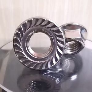 หัวน็อตจาน ขนาด 10 มม. (10ตัว) ชุบซิงค์ หัวน็อตจานจักร M10 x 1.50 mm เบอร์ประแจ 14 หัวน็อตติดแหวน เบอร์ 14