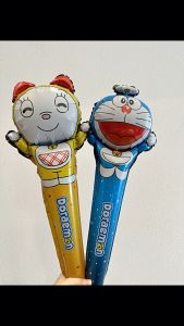 Foil balloon cartoon Hand Held Long Stick Inflatable Headband Balloon Cute Animal Cartoon Doraemon Hairband Balloon for kids Birthday Party Children’s day Parties belon panjang 卡通氣球装饰生日礼品