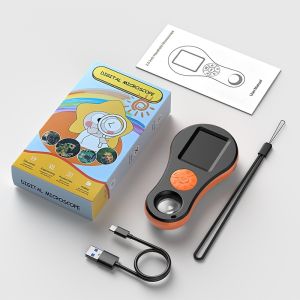 Digital Magnifier 2MP Video Portable Microscope 2.0 Screen 8LEDs With Magnifying Glass For Windows/Mac 32B TF Card For Option