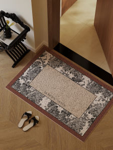 Elena Modern Mid-Century Style Door Mat Customizable Silk Loop Entrance Carpet Home Vestibule Anti-Slip Durable PVC Material