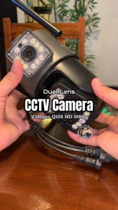 V380 PRO Q15S HD 1080P CCTV Camera dual lens outdoor waterproof 360 cctv with audio and speaker IP Security Cameras wifi connect cellphone full color night vision surveillance camera