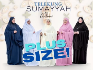 Telekung Plus Size Sumayyah By Cerinna - Dengan Kain Cey Premium & Kemasan Selesa Dimuka