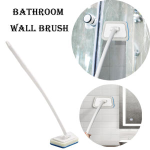 Bathroom Wall Brush Multifunctional Long Handle Removable Sponge Head for Tiles Bathtub Floor Cleaning Ergonomic Portable Househ