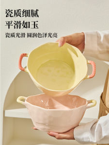 Bát Đựng Súp Bằng Gốm Hai Tai Đẹp Bát Đựng Mì Gói Bát Đựng Mì Ốc Bát Đựng Súp Bằng Gốm Dùng Tại Nhà Bát Đựng Súp Hình Tròn