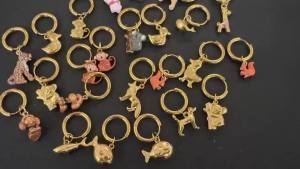 1Pair Cute Enamel Animal Charm Huggie Hoop Earrings 18K Gold Plated Giraffe Monkey Pig Leopard Duck Dog Elephant Jewelry Gift