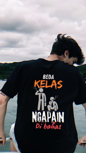 Kaos Distro Pria Wanita Beda Kelas Ngapain Dibahas - Tshirt Sablon Keren Kata-Kata Lucu Kekinian