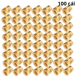 100 Chiếc M3 Ren Có Khía Đồng Nhiệt Bộ Lắp Đai Ốc Cho 3D Máy In Voron 2.4 Chịu Nhiệt Nhúng Gia Công Kim Loại