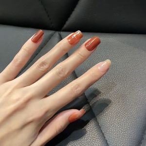 Bộ 24 móng tay giả ngắn trơn - DY 316 - sang trọng dễ thương cho nữ màu câm đất - Kèm keo dán móng CÓ ẢNH SP THẬT