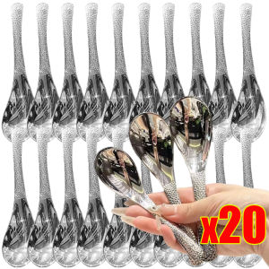 30/20 ชิ้น ช้อนตักข้าวสแตนเลส / ช้อนตักสลัด / ช้อนผสมอาหาร / ช้อนส้อมขัดเงา / ช้อนซุปสำหรับมื้อเย็น / ช้อนขนมหวานสำหรับร้านกาแฟสำหรับห้องครัว