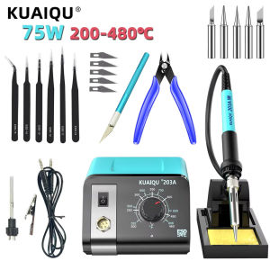 Soldering Station Temp Adjust Soldering Iron Equipment Portable Electronics Repair Rework Tool Set Welding Desoldering Repair Tool