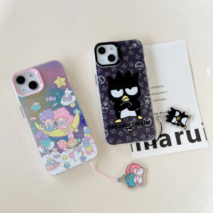 TwinStars Cool Penguin 17Promax Cute Cartoon BadBadTZ Gradient 16 Phone Case Compatible with  15Plus Sanrio 14 Cool Kuroko 13M