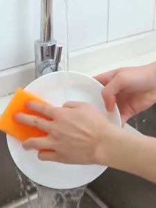 Korea Kitchen Imitation Loofah Sponge Brush / Scrubbing Pots Dishwashing Brush / Household Cleaning Tools & Accessories