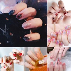 Internet Hot Fresh Cute Student Nail Sticker Patch Waterproof Cartoon Young Girl Nail Sticker Full Paste Finished Product