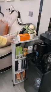 Kệ Nhựa 4 Tầng Cozy Home đựng đồ đa năng góc hẹp tiết kiệm không gian với bánh xe xoay 360 độ kháng nước kháng bụi