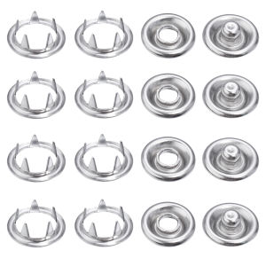 50Sets 7.5/9.5/11mm Iron Snap Button Metal Press Button Studs Fasteners For Crafts Sewing Leather Clothes Bags DIY Accessories