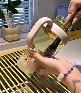 Bàn chải cọ đa năng rửa Máy Xay Sinh Tố Bình Nước Cốc Chén Cán dài Đầu Sợi Mềm Thiết Kế 90° Xoay 360 Tiện Lợi