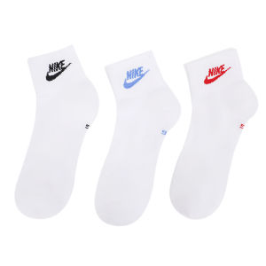Nike | Bộ 3 Đôi Tăm Bóng Rổ & Chạy Bộ Thấm Mồ Hôi Thông Khí Màu Trắng