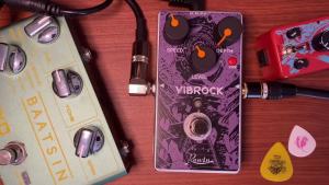 Rowin RE-02 Vibrock Chorus & Tremolo Guitar Multi-Effect Pedal True Bypass DC 9V Adapter & Pin Tương Thích Để Chơi Ngoài Trời