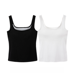 miiow | Cat Lady Square Collar Vest Women Summer With Chest Pad Cup Integrated Beautiful Back Inner Wear No Need To Wear Underwear Tank Top