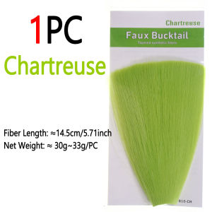 5.71" Long Tapered Faux Bucktail Fiber Fly Tying Material For Mayfly Tails Nymphs Wing Streamer Poppers Bucktail Musky Jig Lure
