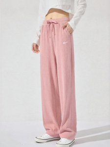 Warrior | Spring 2026 New High-Waisted Pink Wide Leg Pants