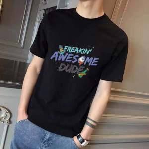 Mens Short-Sleeved T-shirt Summer New Loose Top Trendy Half-Sleeve plus Size Student T-shirt Boys Undershirt 1/2 Pieces