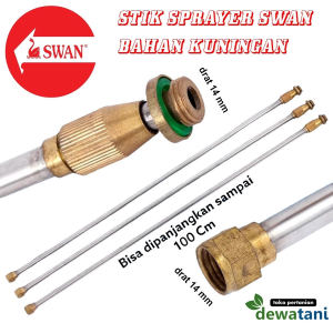 Stik teleskopik Kuningan Panjang Sprayer Tangki Manual Swan & Elektrik