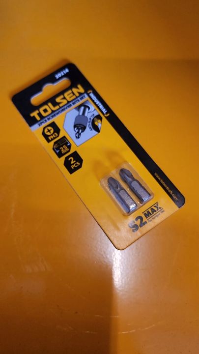 Tolsen 2pcs Philip Screwdriver Bit Set (PH 1 | PH2 | PH3 x 25mm | 50mm) S2 Industrial Steel