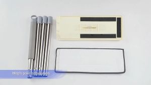 MANUYAMA Flat Mop Self Wash Squeeze Dry Floor Mop 2in1 360 Spin Mop With Bucket Mop Refill Pad