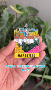 Fridge Tempelan Magnet Kulkas Souvenir Negara Prancis France Paris Marseille 11-116